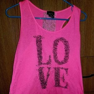 Large pink neon top